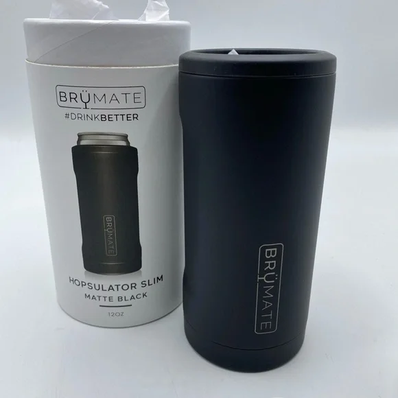 Brumate Hopsulator Slim Insulated Can Cooler in Matte Black 12oz Shipt - Picture 4 of 4